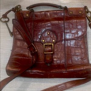 Fossil Crocodile Crossbody